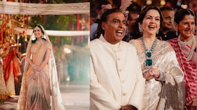Radhika Merchant makes her bridal entry on this Shah Rukh Khan song, Mukesh Ambani-Nita Ambani can't stop smiling