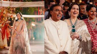 Radhika Merchant makes her bridal entry on this Shah Rukh Khan song, Mukesh Ambani-Nita Ambani can't stop smiling