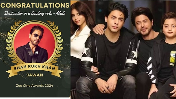 Shah Rukh Khan dedicates his Best Actor award for 'Jawan' to Aryan, AbRam and Suhana Khan, says, 'Till your father is alive…'