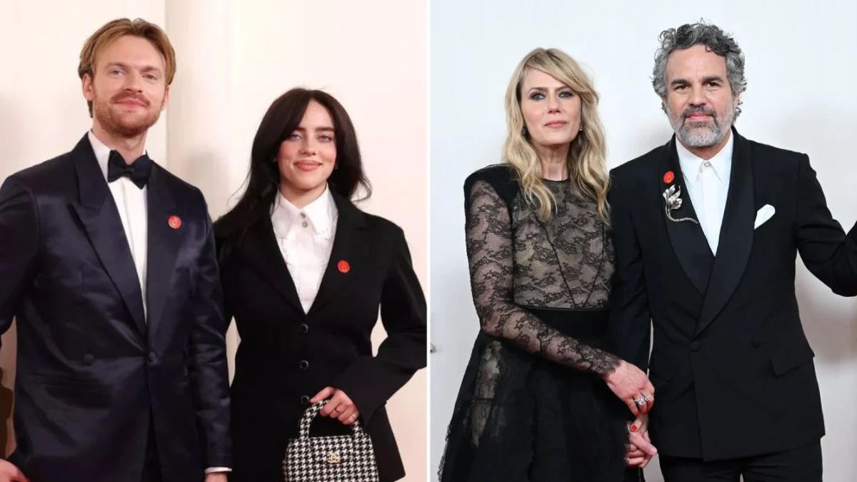 Oscars 2024: Billie Eilish, Finneas, Mark Ruffalo wear red pins at the ceremony; here's what it means Oscars 2024: Billie Eilish, Finneas, Mark Ruffalo wear red pins at the ceremony; here's what it means