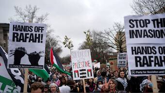 Pro-Palestinian Demonstrators Rally Outside Israeli Embassy in Washington DC. Representative image/Reuters