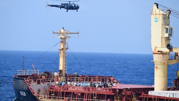 Indian Navy corners pirates, succesfully rescues 17 crew members onboard cargo ship