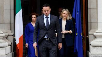 Ireland's Taoiseach (Prime Minister) Leo Varadkar arrives to speak to the media as he announces his resignation, in Dublin, Ireland March 20, 2024. REUTERS