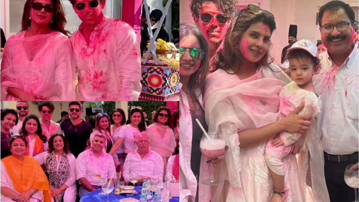 WATCH: Priyanka Chopra, Nick Jonas, and Mannara Chopra celebrate Holi together, pictures go viral WATCH: Priyanka Chopra, Nick Jonas, and Mannara Chopra celebrate Holi together, pictures go viral