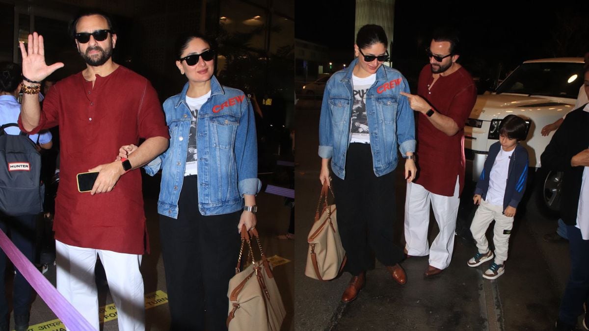 Saif Ali Khan Radiates Charm at Mumbai Airport - Asks Kareena To Take a Selfie with Fans