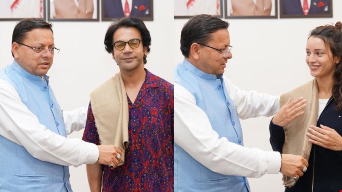 In Pics: Rajkummar Rao,'Animal' fame Triptii Dimri, Vijay Raaz meet Uttarakhand CM for this reason In Pics: Rajkummar Rao,'Animal' fame Triptii Dimri, Vijay Raaz meet Uttarakhand CM for this reason