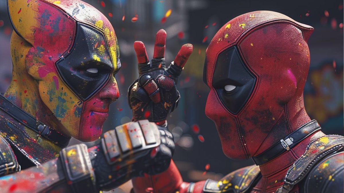 Fans Create AI Images of Deadpool & Wolverine Joining the Holi Festivities in India Fans Create AI Images of Deadpool & Wolverine Joining the Holi Festivities in India