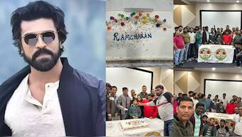 How am Charan's birthday was celebrated in a grandiose manner by his fans in Dallas, Texas