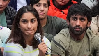 The wrestlers' protest against then WFI chief Brij Bhushan Sharan Singh began in January 2023. PTI image 