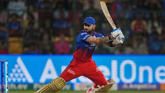 Virat Kohli struck a 49-ball 77 for Royal Challengers Bengaluru against Punjab Kings on Monday. PTI