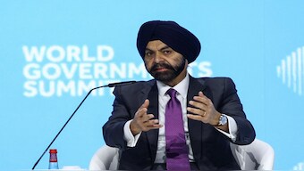 World Bank Group President Ajay Banga speaks during the World Governments Summit, in Dubai, United Arab Emirates. Reuters File