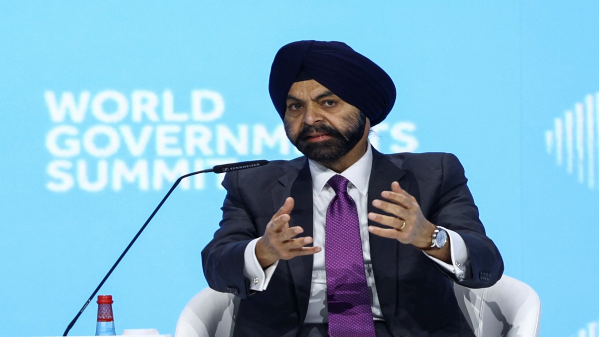 World Bank Group President Ajay Banga speaks during the World Governments Summit, in Dubai, United Arab Emirates. Reuters File World Bank Group President Ajay Banga speaks during the World Governments Summit, in Dubai, United Arab Emirates. Reuters File