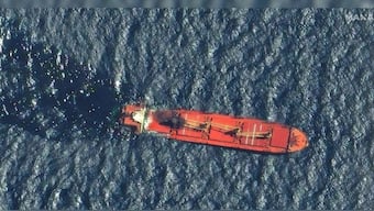 The UK-owned vessel Rubymar was hit by an anti-ship ballistic missile fired by Yemeni Houthi terrorists on February 18, and the U.S. military reported on Saturday that the ship had sunk Image Courtesy Reuters
