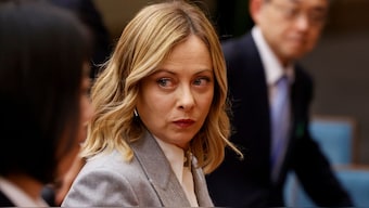 Italian Prime Minister Georgia Meloni sues father son duo over deepfake porn videos. Reuters File