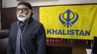 Khalistan leader Gurpatwant Singh Pannun in New York. Earlier, US authorities had said an Indian government official had directed a plot to assassinate Pannun in New York City. File image/AP