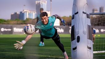 Mumbai City goalkeeper Phurba Lachenpa. Mumbai City image