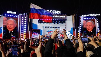 Russian President Putin addressed thousands in a concert rally at Moscow's Red Square. Source: Maria Avdeeva/ X 
