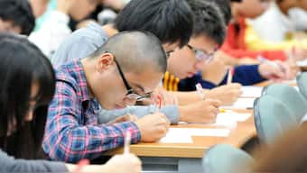 High school students studying at a school in Taipei. This month schools will be offering mental health leave to students as part of a trial. File photo/AFP