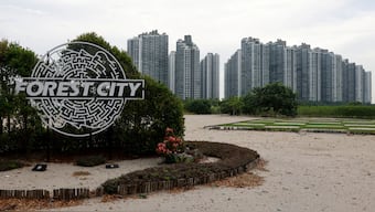 Billed as a paradise with turtles and white-sand beaches, Forest City aimed at housing 700,000 people across 7,000 acres on four reclaimed islands upon completion in 2035. Today, it is home to under 10,000 people. Reuters