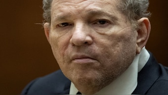 Former film producer Harvey Weinstein appears in court at the Clara Shortridge Foltz Criminal Justice Center in Los Angeles, California, US. New York's highest court has overturned Harvey Weinstein's 2020 rape conviction and ordered a new trial. File image/AP