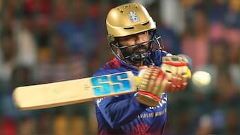Dinesh Karthik has scored 266 runs from seven matches in IPL 2024 at a strike rate of over 200.  AP 