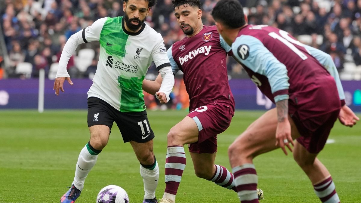 Liverpool were held to a 2-2 draw at West Ham United in the English Premier League. AP Liverpool were held to a 2-2 draw at West Ham United in the English Premier League. AP