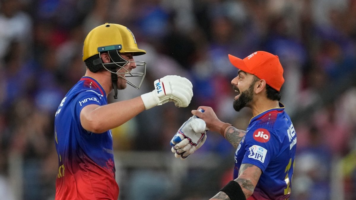 Will Jacks and Virat Kohli stitched an unbeaten 166-run stand for the second wicket to help RCB beat GT by nine wickets in an IPL 2024 match. AP Will Jacks and Virat Kohli stitched an unbeaten 166-run stand for the second wicket to help RCB beat GT by nine wickets in an IPL 2024 match. AP