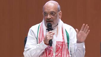Amit Shah addresses press conference at BJP State Office in Guwahati, Assam. Source: X/@BJP4India