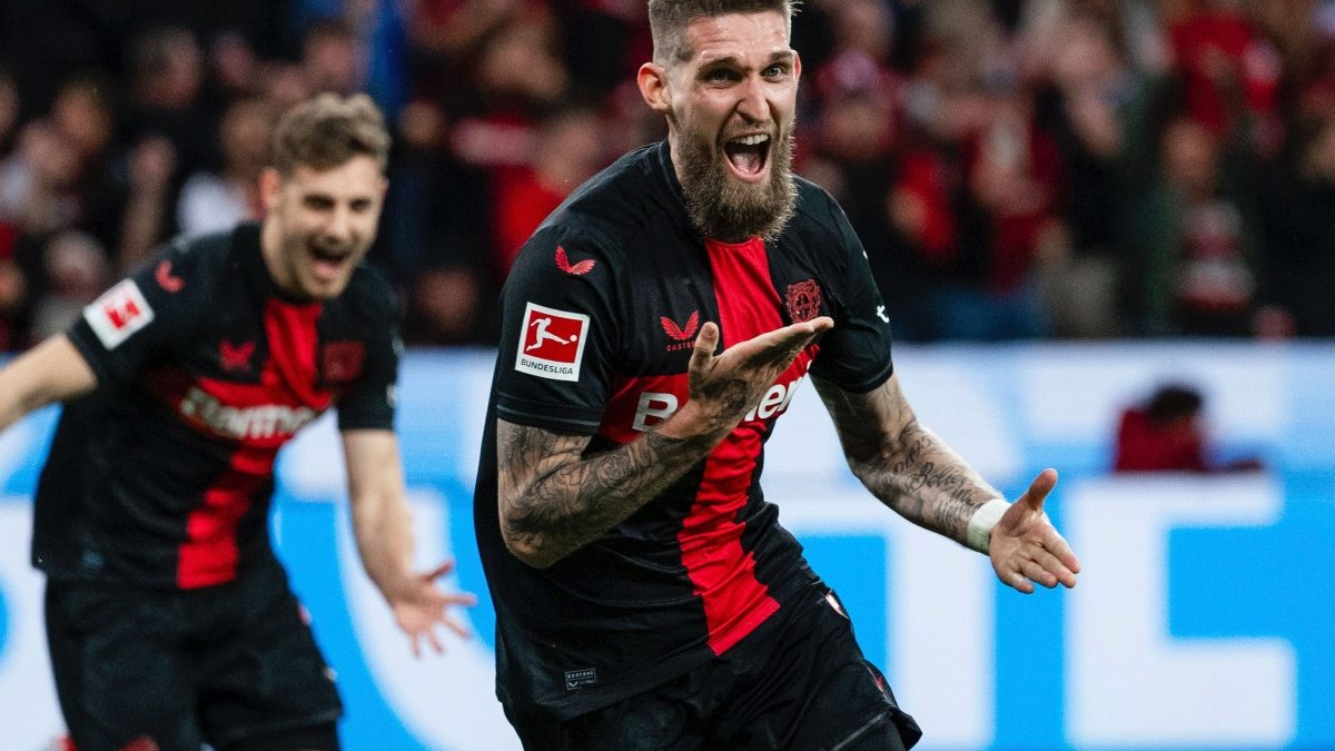 Bayer Leverkusen's Robert Andrich (R) celebrates after scoring his side's second goal against Stuttgart in Bundesliga. AP Bayer Leverkusen's Robert Andrich (R) celebrates after scoring his side's second goal against Stuttgart in Bundesliga. AP