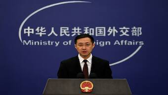 Chinese Foreign Ministry spokesperson Lin Jian speaks during a press conference in Beijing, China, on 20 March, 2024. Reuters File