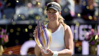 Danielle Collins won the title in Charleston after beating Daria Kasatkina in the final. AFP/Getty Images