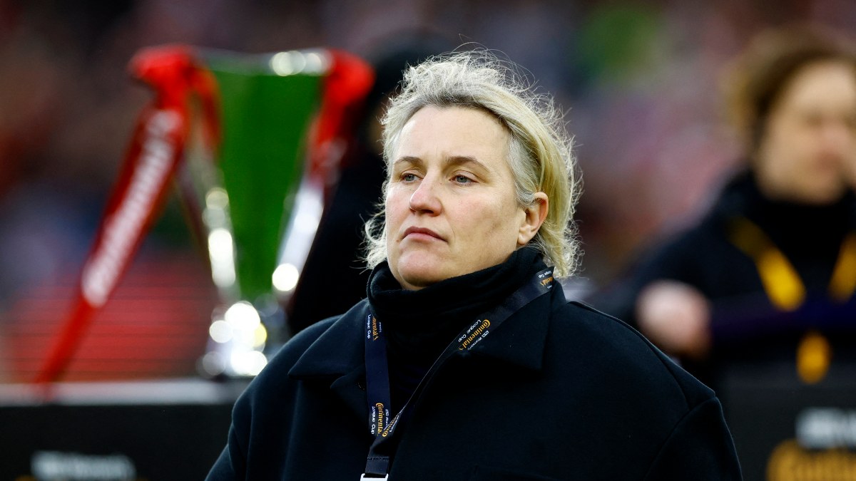 Outgoing Chelsea manager Emma Hayes at the FA Women's Super League final against Arsenal in Wolverhampton. Reuters Outgoing Chelsea manager Emma Hayes at the FA Women's Super League final against Arsenal in Wolverhampton. Reuters