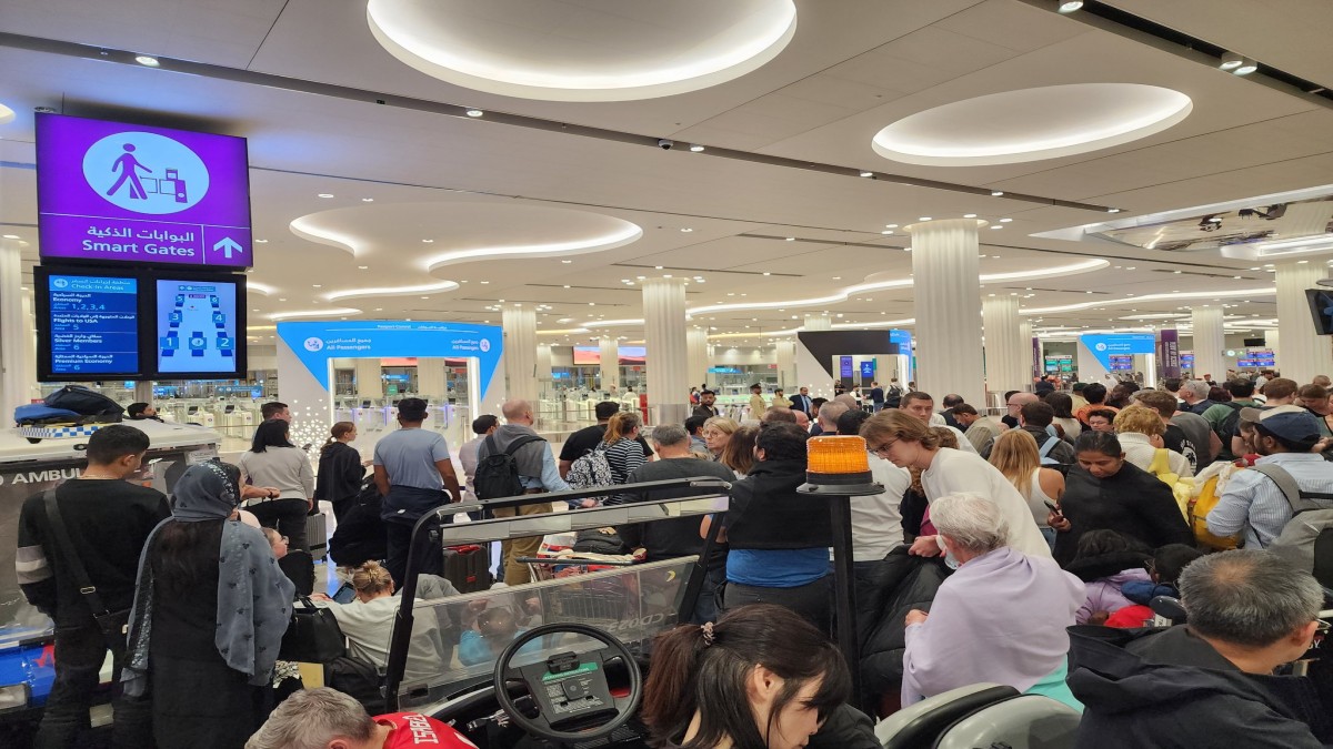 There were chaotic scenes within the terminal, with reports that some passengers were turned away because of overcrowding. Image Courtesy: @aztekium/X There were chaotic scenes within the terminal, with reports that some passengers were turned away because of overcrowding. Image Courtesy: @aztekium/X