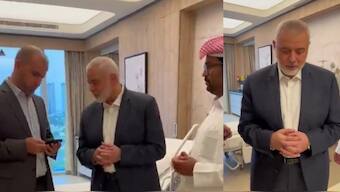 Hamas leader Ismail Haniyeh finds out that an Israeli airstrike killed his 3 sons and grandchildren | Source: X/Raza_AKhan