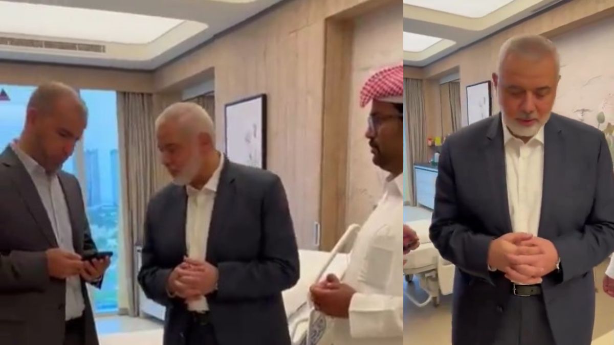 Hamas leader Ismail Haniyeh finds out that an Israeli airstrike killed his 3 sons and grandchildren | Source: X/Raza_AKhan Hamas leader Ismail Haniyeh finds out that an Israeli airstrike killed his 3 sons and grandchildren | Source: X/Raza_AKhan