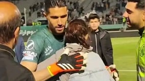 Watch: Iranian footballer fined and suspended for hugging female fan