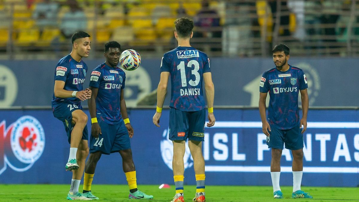 Kerala Blasters take on Odisha FC in the first ISL 2023-24 playoff match. ISL media Kerala Blasters take on Odisha FC in the first ISL 2023-24 playoff match. ISL media