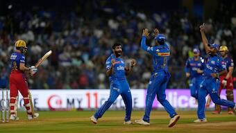 Mumbai Indians' Jasprit Bumrah had a memorable game against RCB as he took a fifer. AP