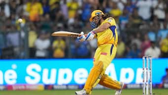 MS Dhoni powered three sixes from Hardik Pandya's bowling in the final over of MI vs CSK at Wankhede Stadium. AP