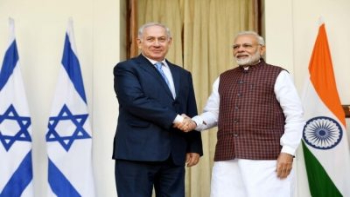 Israel Prime Minister Benjamin Netanyahu with Prime Minister Narendra Modi. Image Courtesy: @IsraelinIndia Israel Prime Minister Benjamin Netanyahu with Prime Minister Narendra Modi. Image Courtesy: @IsraelinIndia