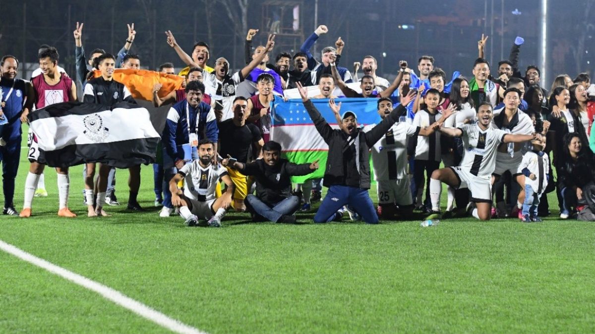The victorious Mohammedan SC side after winning the I League title. Image: X / Mohammedan SC The victorious Mohammedan SC side after winning the I League title. Image: X / Mohammedan SC