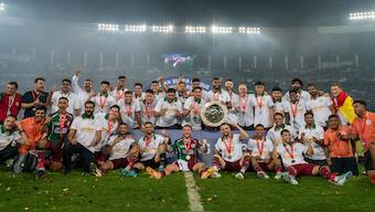 Mohun Bagan Super Giants won the ISL League Shield following a 2-1 win over Mumbai City FC. Image: ISL