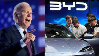 In Feb this year, the Biden White House started investigating Chinese cars and the tech they use. Image Credit AFP