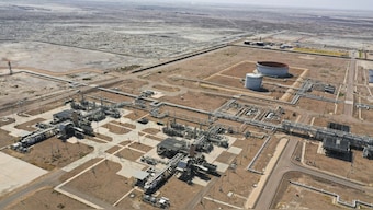 An aerial view shows Majnoon oil field near Basra, Iraq. Reuters File