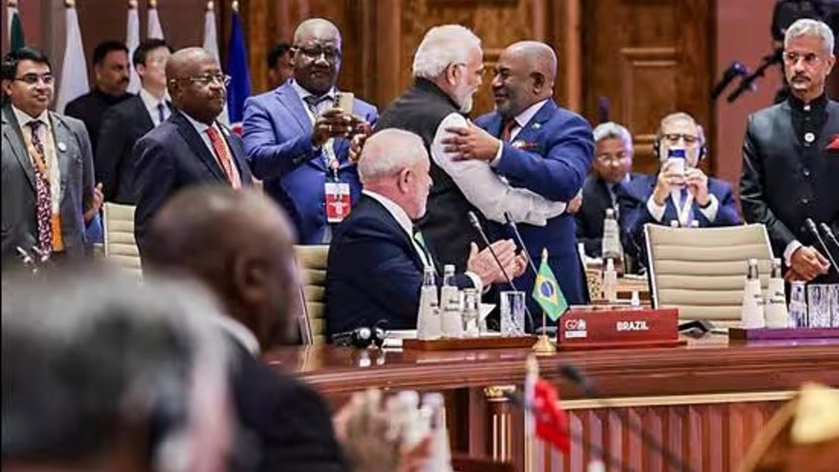 India’s persistent advocacy and eventual inclusion of the African Union (AU) during the G20 summit under its presidency is a testament to its steadfast commitment towards Africa. (PTI/PMO) India’s persistent advocacy and eventual inclusion of the African Union (AU) during the G20 summit under its presidency is a testament to its steadfast commitment towards Africa. (PTI/PMO)