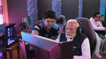 Prime Minister Narendra Modi with Naman ‘Mortal’ Mathur, Co-founder & CMO of 8Bit Creatives