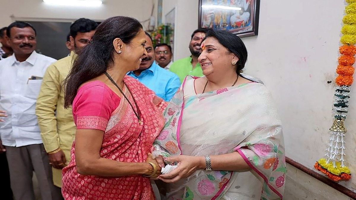 Supriya Sule and Sunetra Pawar will be facing each other from the Baramati Lok Sabha seat. PTI File Photo Supriya Sule and Sunetra Pawar will be facing each other from the Baramati Lok Sabha seat. PTI File Photo
