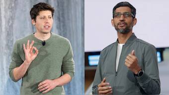 Sam Altman and Sundar Pichai, leaders of two of the biggest AI studios are engaged in a rather fierce over reaching AGI first. Image Credit: Reuters