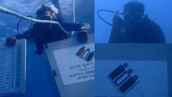 WATCH viral video: Chennai scuba divers go 60 feet under sea to make voters aware of their rights