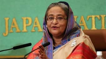 Bangladeshi Prime Minister Sheikh Hasina slammed the 'India Out' campaign. Source: AP